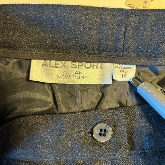 Vintage Alex Sport Wool Pant Woman’s Size 14 High Waisted Lined Working Girl NWT - Picture 4 of 14